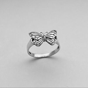 Sterling Silver Butterfly Ring, Spirit Ring, Boho